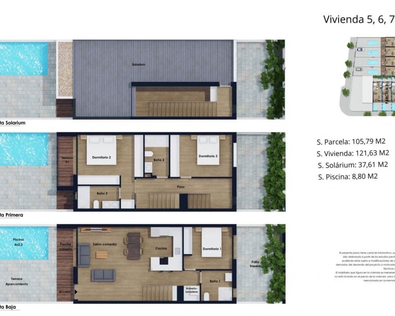 3 Zimmer Haus zu verkaufen in Pilar de la Horadada mit Pool - 385.000 € (Ref: 8990192)