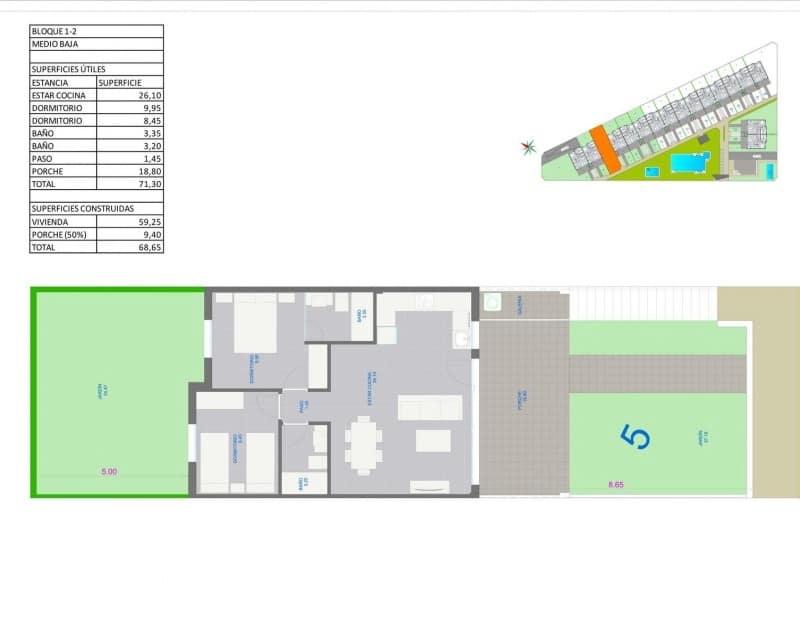 2 chambre Appartement à vendre à Pilar de la Horadada avec piscine - 296 000 € (Ref: 9160131)