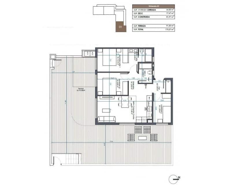 3 sypialnia Apartament na sprzedaż w Guardamar del Segura z basenem - 345 000 € (Ref: 9168223)