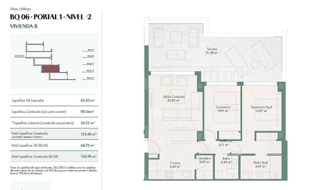 2 soveværelse Lejlighed til salg i La Cala de Mijas, Mijas med swimmingpool - € 550.000 (Ref: 9446086)