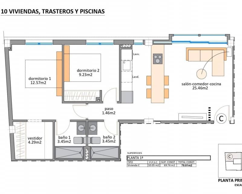 2 bedroom Apartment for sale in Lo Pagan with pool - € 235,900 (Ref: 9494345)