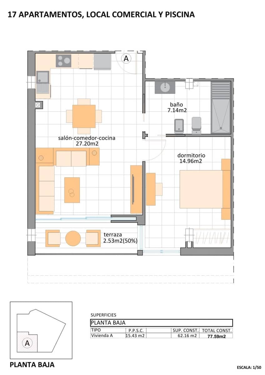 1 bedroom Apartment for sale in Lo Pagan with pool - € 160,000 (Ref: 9494348)