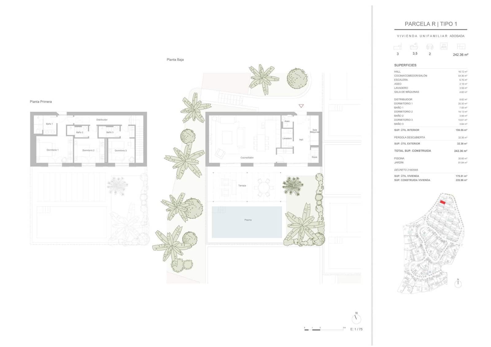 Casa de 3 habitaciones en Sotogrande en venta con piscina - 894.000 € (Ref: 9501949)