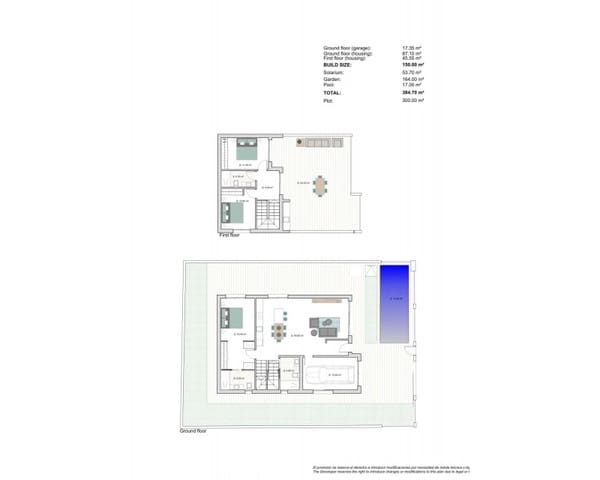 3 Zimmer Villa zu verkaufen in Centro, Los Alcázares mit Pool - 590.000 € (Ref: 9555355)