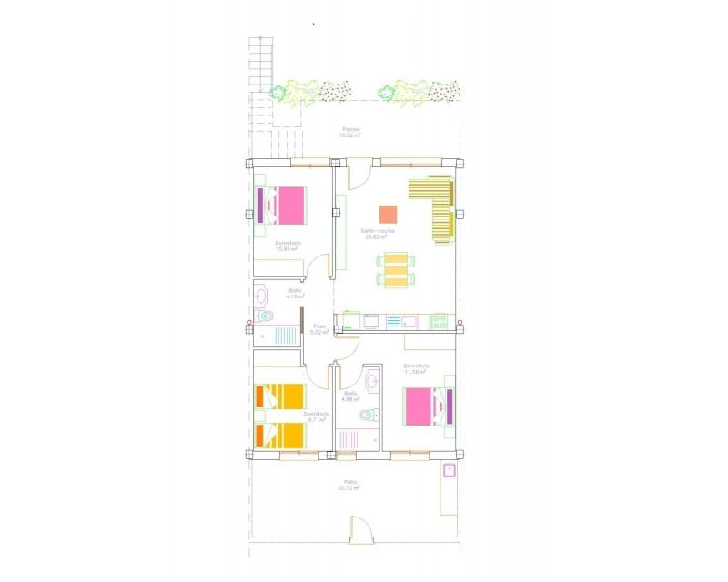 3 soveværelse Bungalow til salg i San Javier med swimmingpool - € 258.900 (Ref: 9626833)