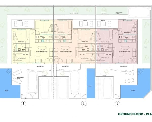 3 chambre Bungalow à vendre à Pilar de la Horadada ciudad, Pilar de la Horadada avec piscine - 369 900 € (Ref: 9724974)