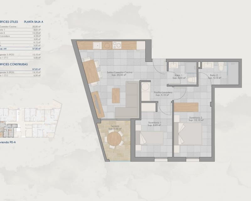 2 bedroom Apartment for sale in Los Cuarteros with pool - € 211,000 (Ref: 9733989)