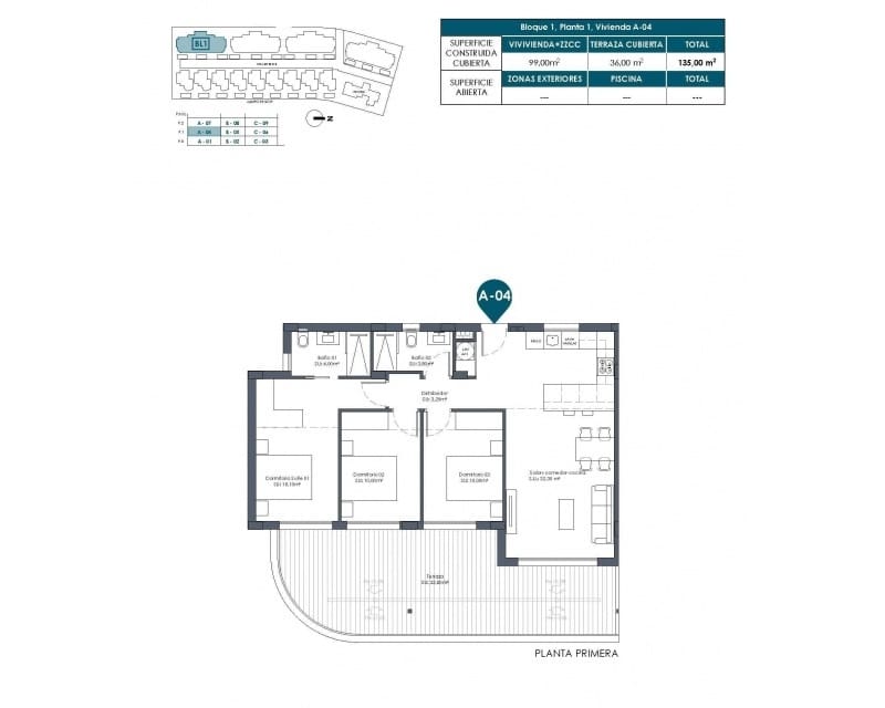 3 makuuhuone Huoneisto myytävänä paikassa Los Alcazares mukana uima-altaan - 369 000 € (Ref: 9734001)