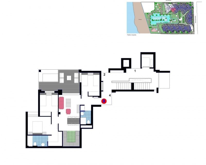 3 Zimmer Apartment zu verkaufen in Denia mit Pool - 469.000 € (Ref: 9734003)