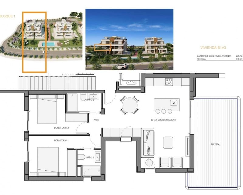 2 soverom Leilighet til salgs i Fuente Alamo de Murcia med svømmebasseng - € 207 900 (Ref: 9805545)