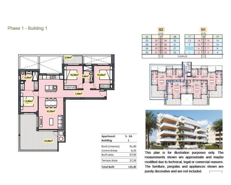 3 soveværelse Lejlighed til salg i Los Alcazares med swimmingpool - € 336.000 (Ref: 9827774)
