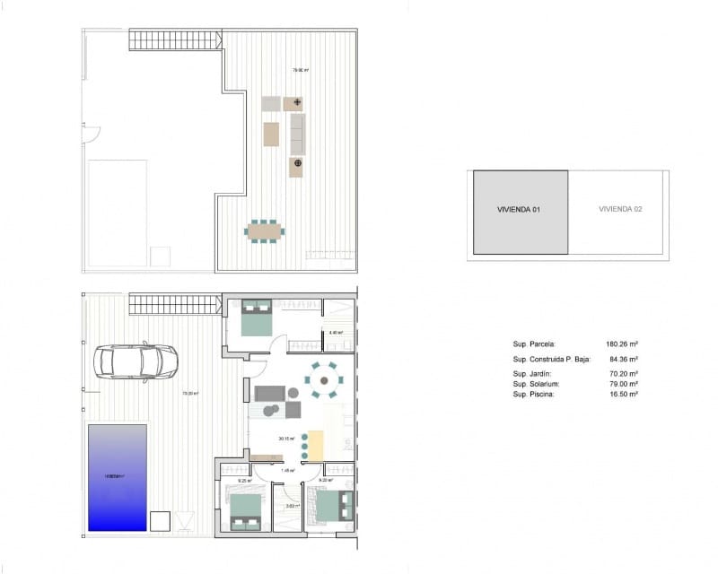 3 slaapkamer Villa te koop in Torre-Pacheco met zwembad - € 279.900 (Ref: 9828003)