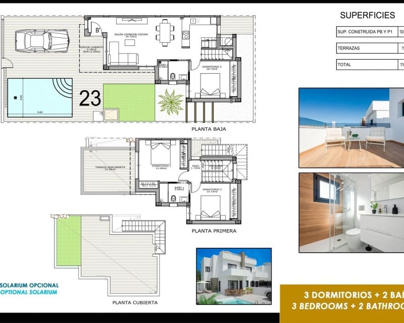 3 bedroom Villa for sale in San Miguel de Salinas with pool - € 395,000 (Ref: 9874371)