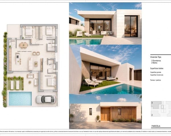 3 quarto Moradia para venda em Pilar de la Horadada ciudad, Pilar de la Horadada com piscina garagem - 475 000 € (Ref: 9895550)