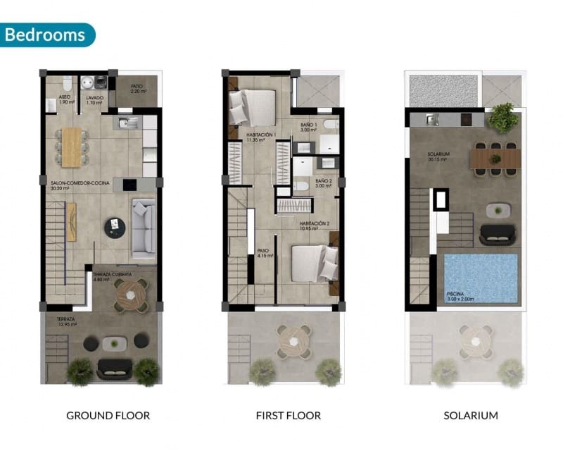 2 soveværelse Byhus til salg i Dolores med swimmingpool garage - € 295.000 (Ref: 9926452)
