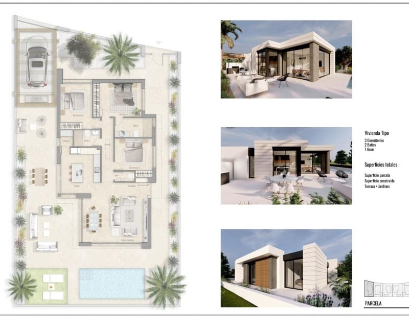 3 soveværelse Villa til salg i Pilar de la Horadada med swimmingpool garage - € 586.000 (Ref: 9926453)