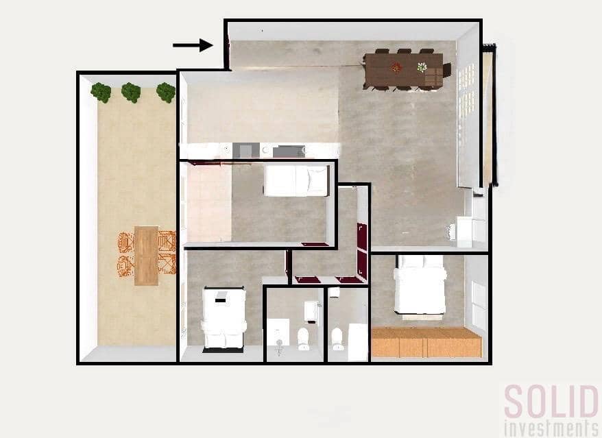 3 camera da letto Appartamento da affittare in Valencia citta - 2.000 € (Rif: 9429084)