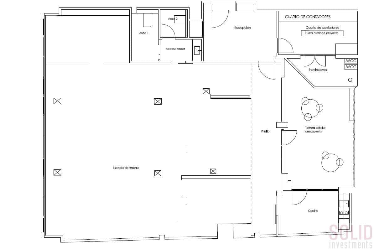 Kontor til leje i Valencia by - € 3.000 (Ref: 9777271)