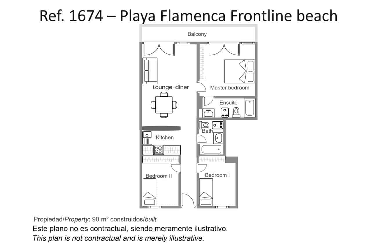 2 camera da letto Appartamento in vendita in Playa Flamenca con piscina - 450.000 € (Rif: 10031097)