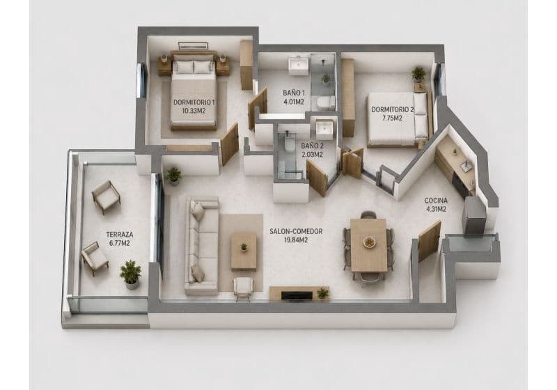 2 soverom Leilighet til salgs i Torrevieja med svømmebasseng - € 255 000 (Ref: 9865944)