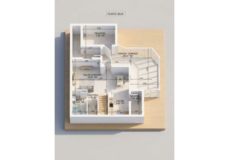 2 soverom Hus til salgs i Playa Flamenca med svømmebasseng - € 309 000 (Ref: 9872541)