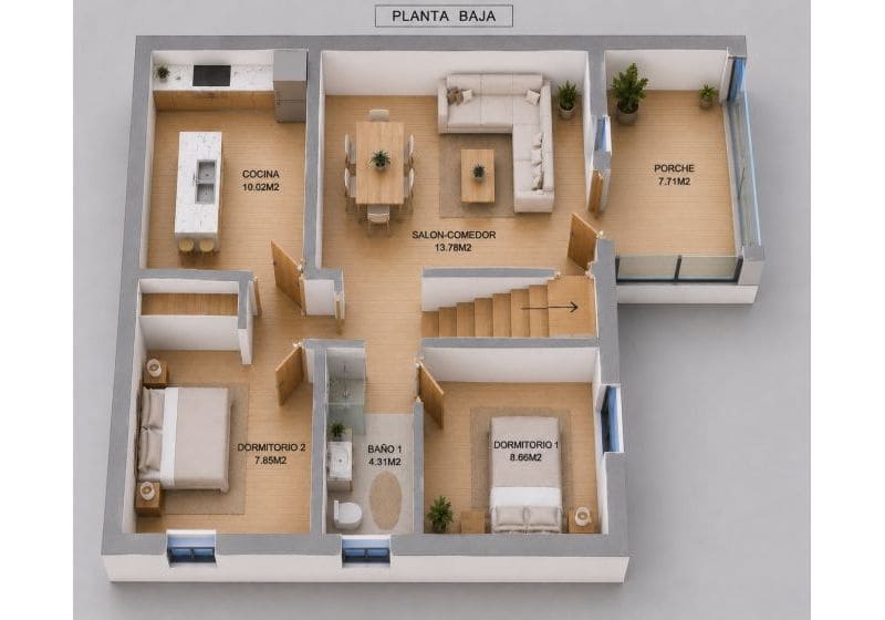 3 sovrum Radhus till salu i Orihuela Costa med pool - 270 000 € (Ref: 9874392)