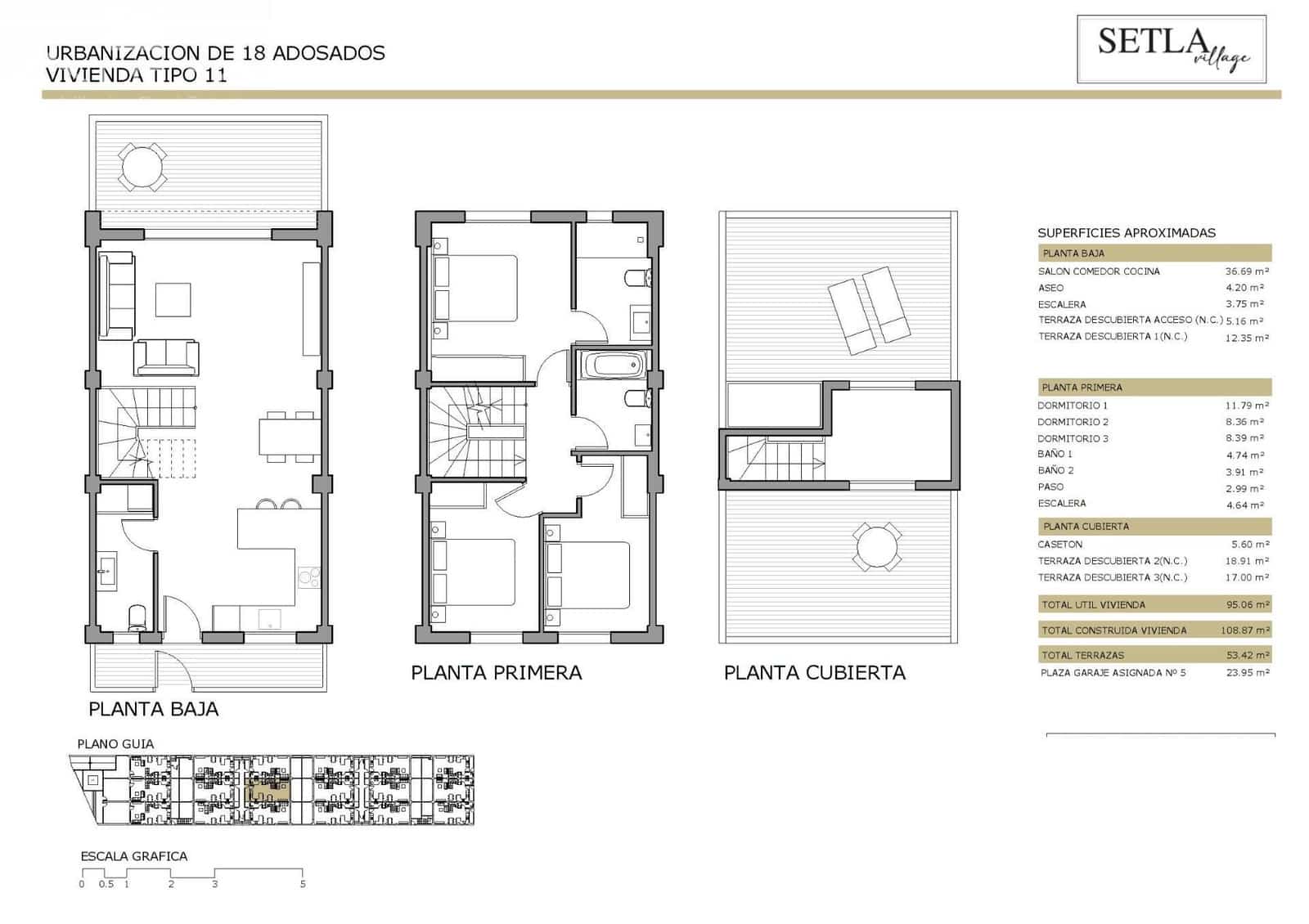 3 soveværelse Rækkehus til salg i Els Poblets med garage - € 259.000 (Ref: 10157857)
