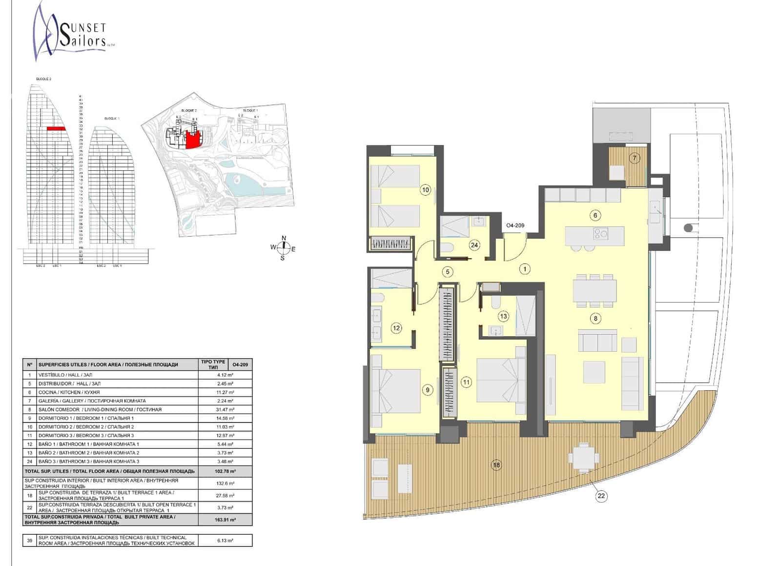 3 sovrum Lägenhet till salu i Benidorm med pool garage - 1 332 000 € (Ref: 10161743)