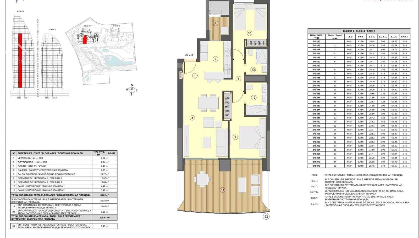 2 sovrum Lägenhet till salu i Benidorm med pool garage - 881 000 € (Ref: 10161744)
