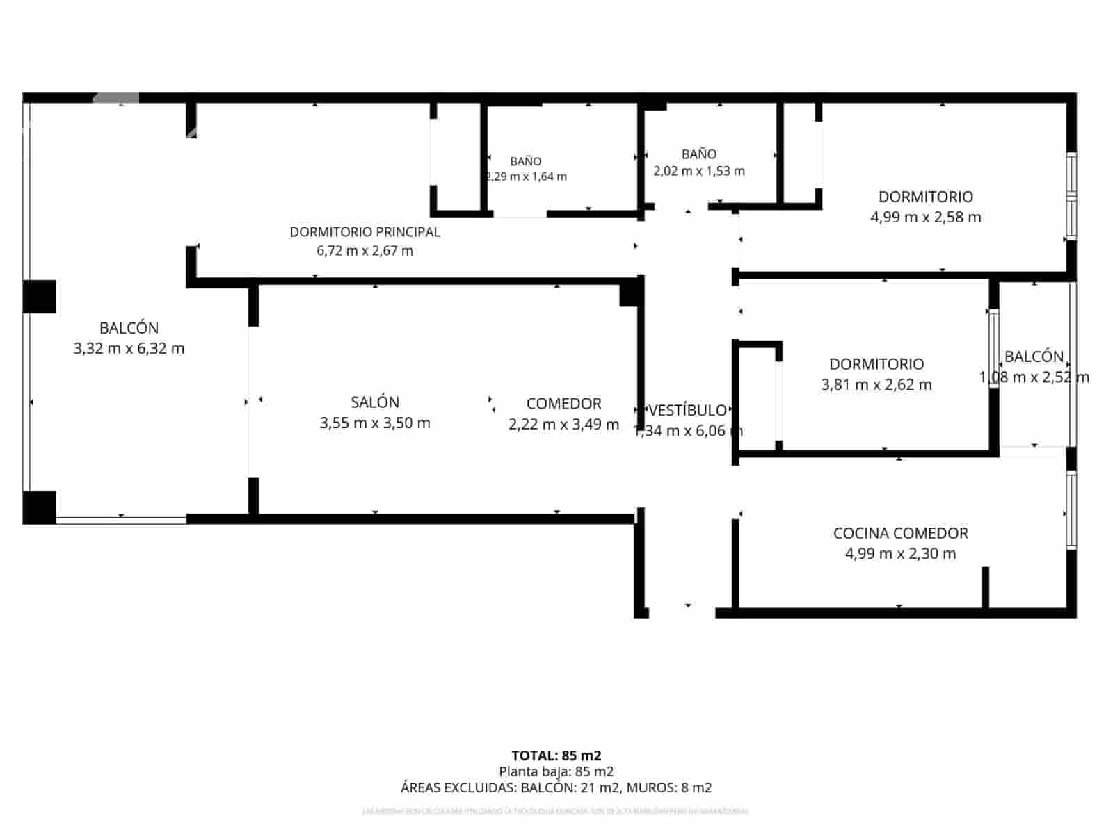 3 chambre Penthouse à vendre à Arenal avec piscine garage - 495 000 € (Ref: 10184863)
