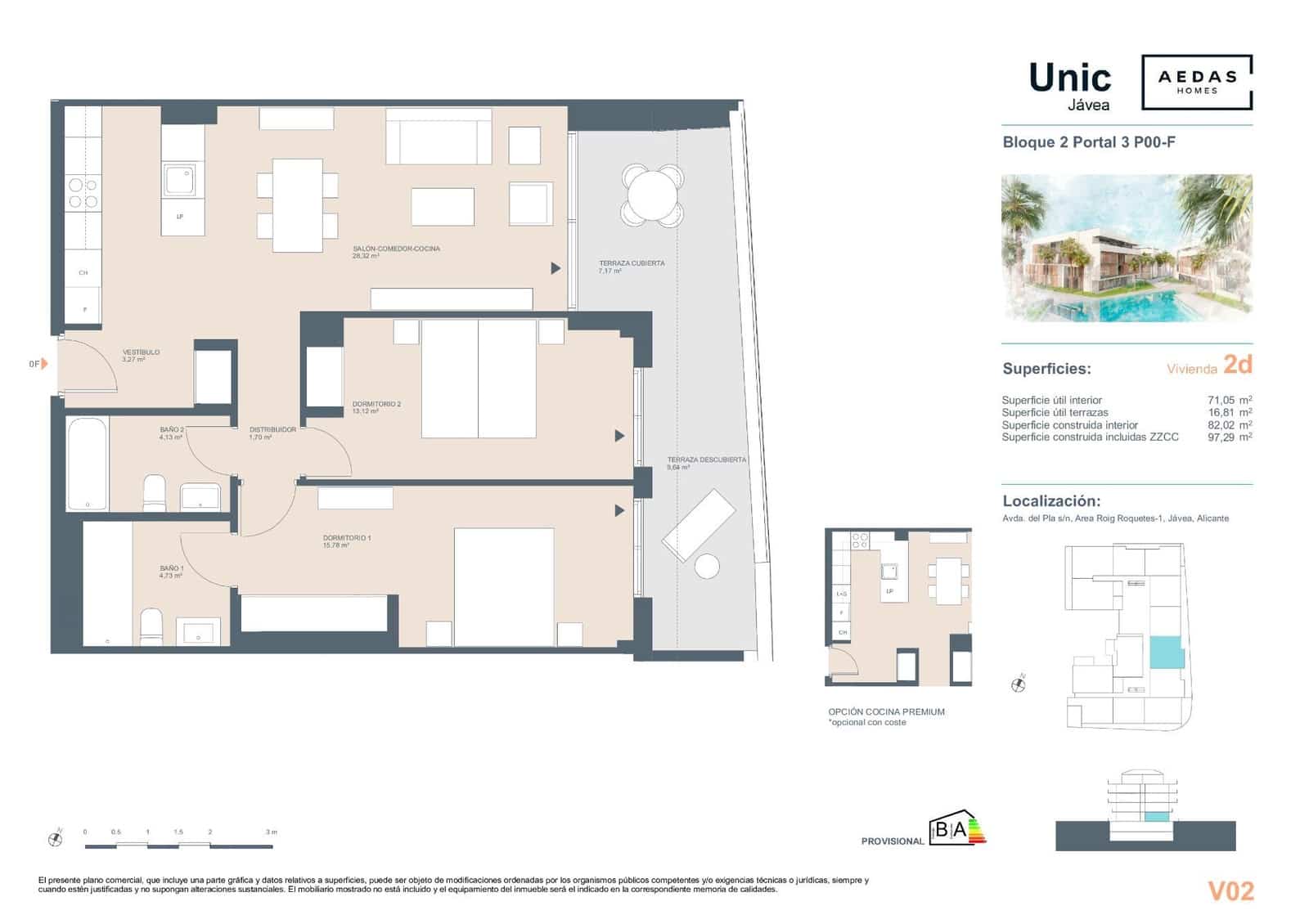 2 chambre Appartement à vendre à Javea / Xabia avec piscine garage - 345 650 € (Ref: 7072843)