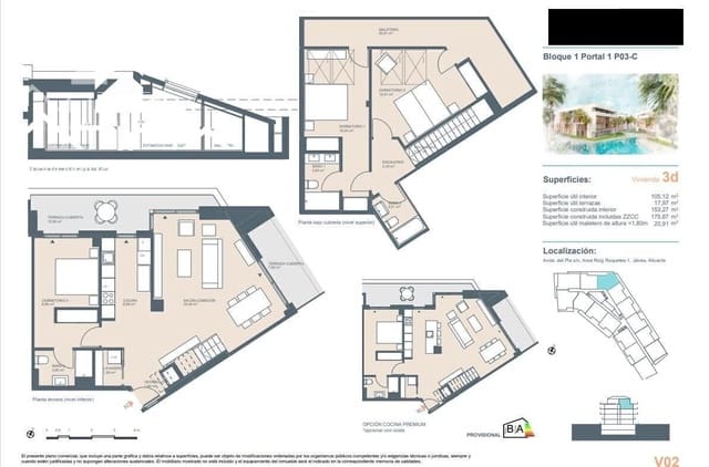 3 makuuhuone Kattohuoneisto myytävänä paikassa Centro ciudad, Javea / Xàbia mukana uima-altaan 
autotalli - 520 000 € (Ref: 8352217)