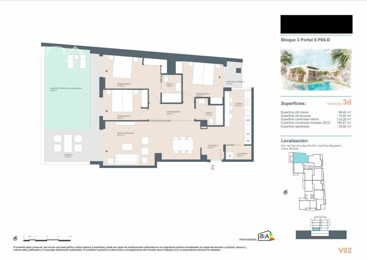3 Zimmer Apartment zu verkaufen in Javea / Xabia mit Pool Garage - 500.000 € (Ref: 8421418)