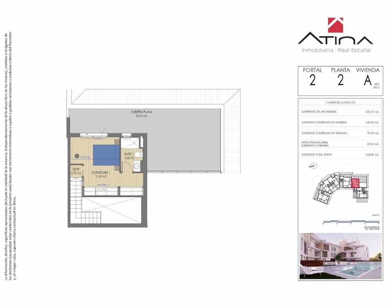 3 quarto Penthouse para venda em Javea / Xabia com piscina garagem - 647 000 € (Ref: 8454932)