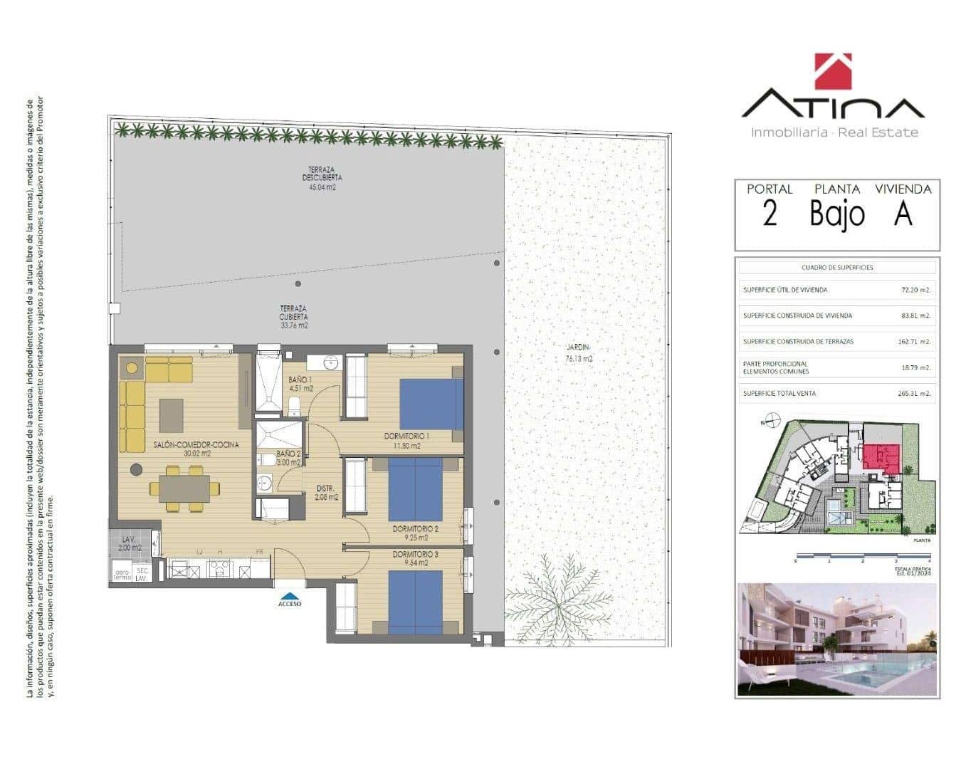 3 camera da letto Appartamento in vendita in Javea / Xabia con piscina garage - 675.000 € (Rif: 8454937)