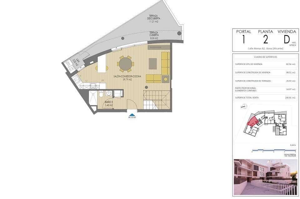 2 Zimmer Penthouse zu verkaufen in Javea / Xabia mit Pool Garage - 515.000 € (Ref: 8836823)
