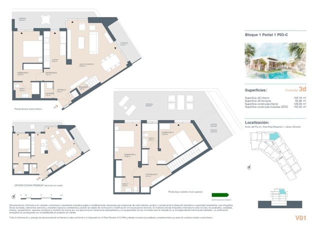 3 makuuhuone Huoneisto myytävänä paikassa Centro ciudad, Javea / Xàbia mukana uima-altaan 
autotalli - 520 000 € (Ref: 8900456)