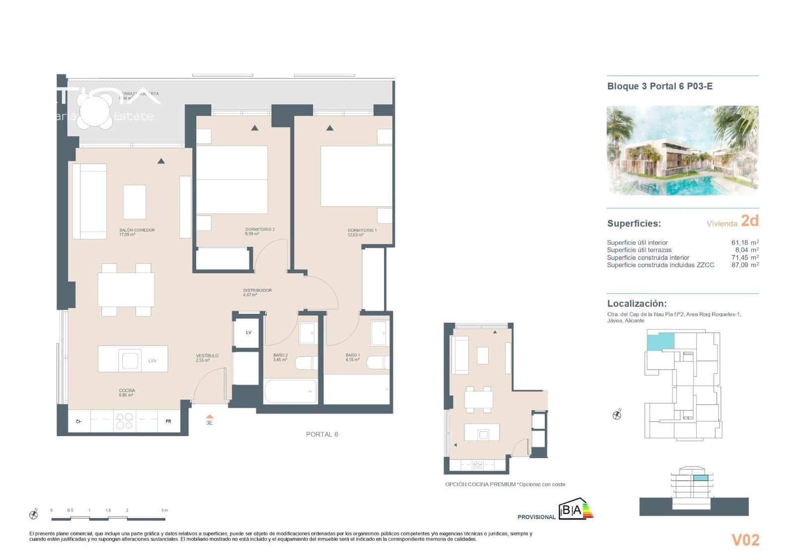 2 slaapkamer Appartement te koop in Javea / Xabia met zwembad - € 362.500 (Ref: 8905308)