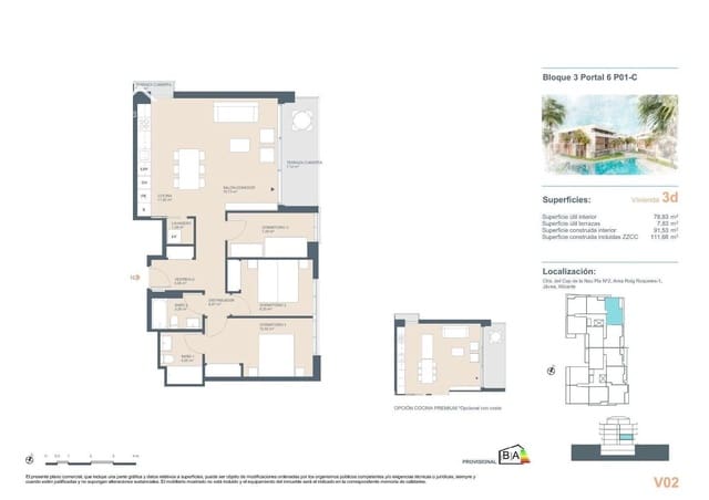 3 bedroom Apartment for sale in Centro ciudad, Javea / Xàbia with pool garage - € 429,500 (Ref: 8936831)