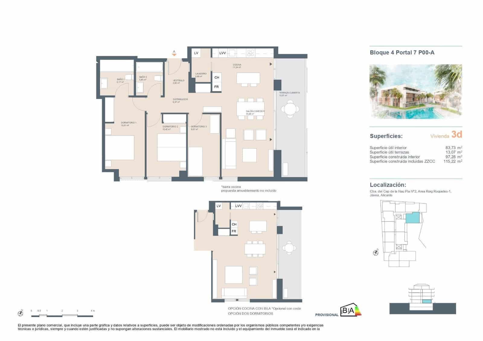 3 camera da letto Appartamento in vendita in Javea / Xabia con piscina garage - 410.000 € (Rif: 8954222)
