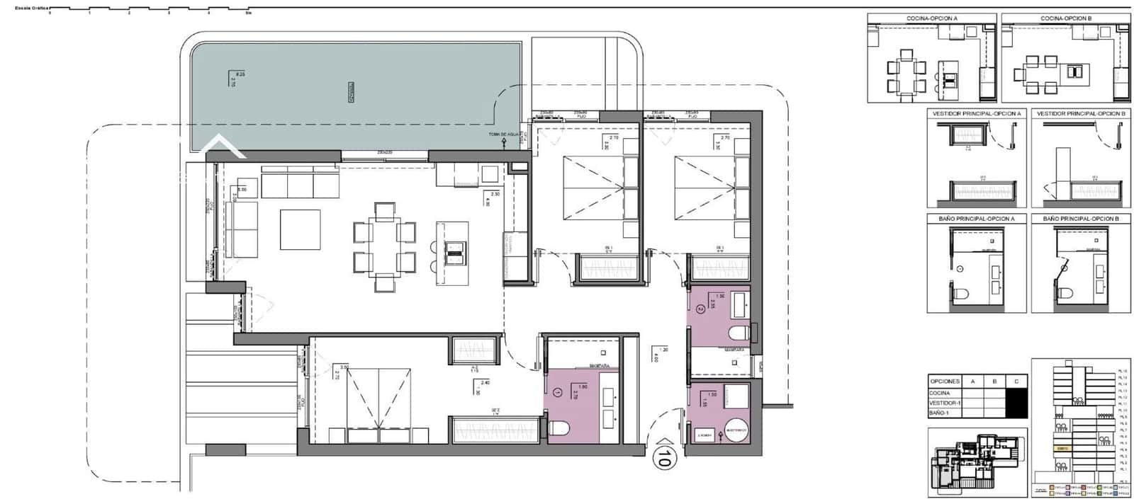 3 soverom Leilighet til salgs i Calpe / Calp med svømmebasseng garasje - € 698 000 (Ref: 8954228)