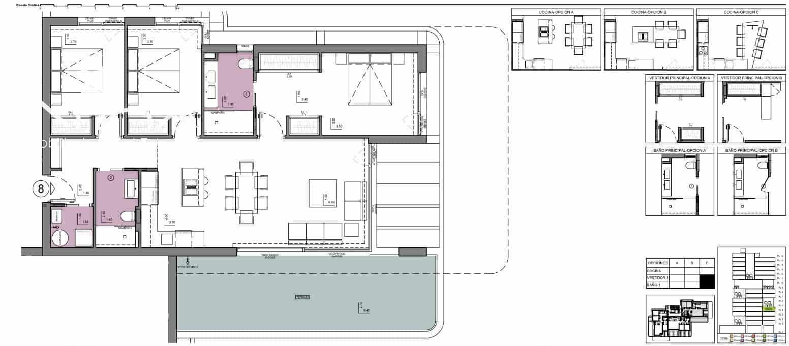 3 quarto Apartamento para venda em Calpe / Calp com piscina garagem - 767 000 € (Ref: 8954229)