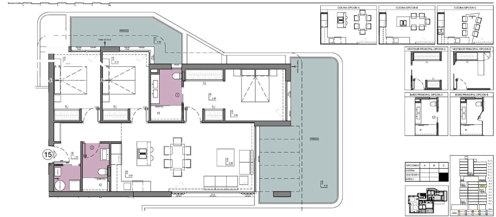3 chambre Appartement à vendre à Calpe / Calp avec piscine garage - 904 000 € (Ref: 8957309)