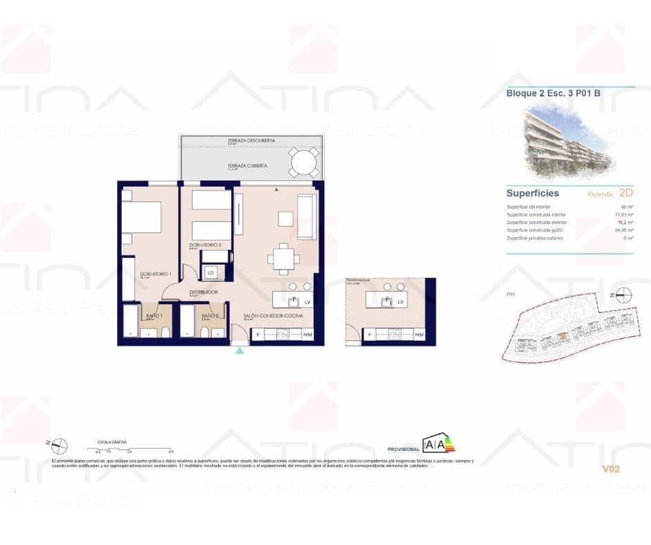 Apartamento de 2 habitaciones en El Vergel / Verger en venta con piscina garaje - 338.000 € (Ref: 9217664)