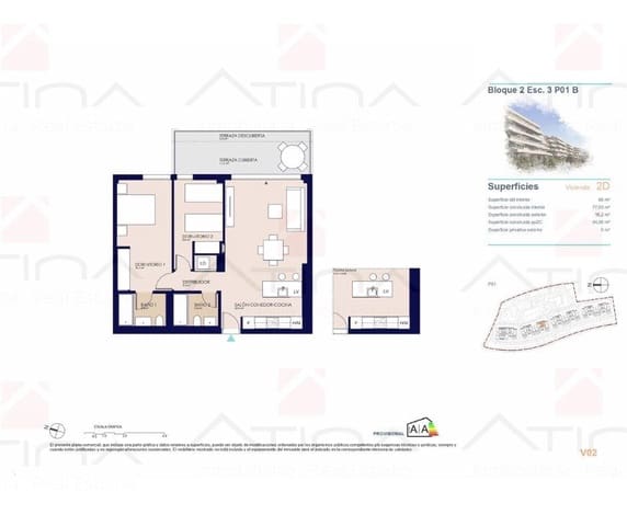 2 chambre Appartement à vendre à El Vergel / Verger avec piscine garage - 338 000 € (Ref: 9217664)