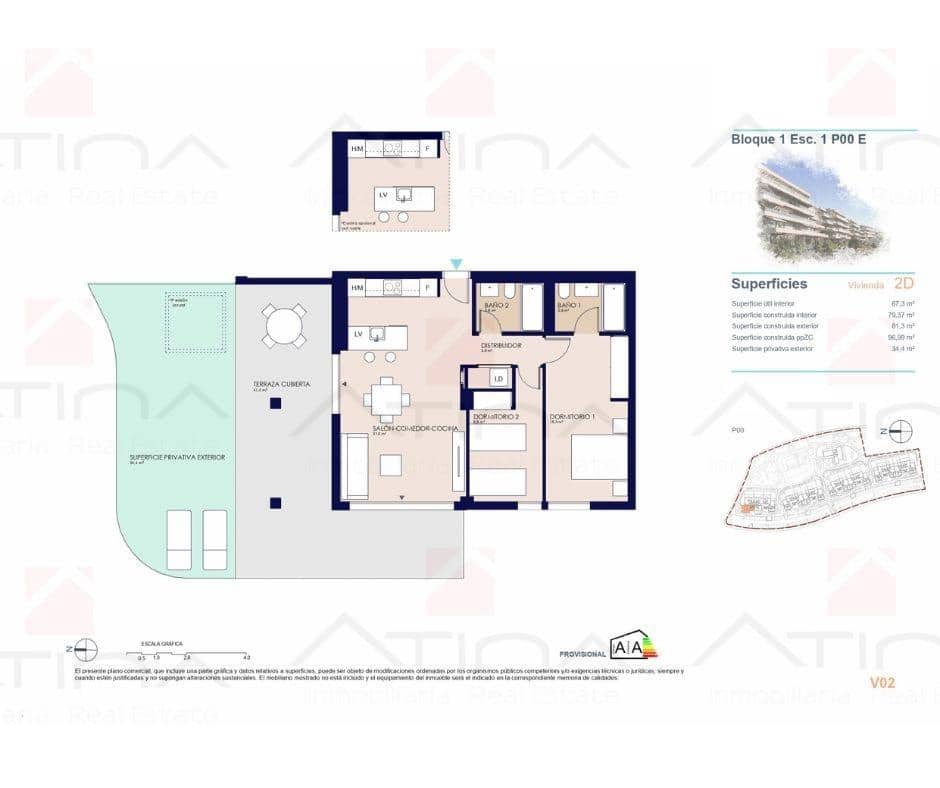Apartamento de 2 habitaciones en El Vergel / Verger en venta con piscina garaje - 360.000 € (Ref: 9220169)