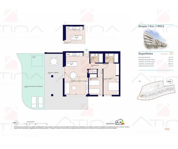 Apartamento de 2 habitaciones en El Vergel / Verger en venta con piscina garaje - 360.000 € (Ref: 9220169)