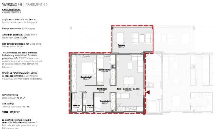 Apartamento de 3 habitaciones en Oliva en venta con piscina - 299.200 € (Ref: 9321791)