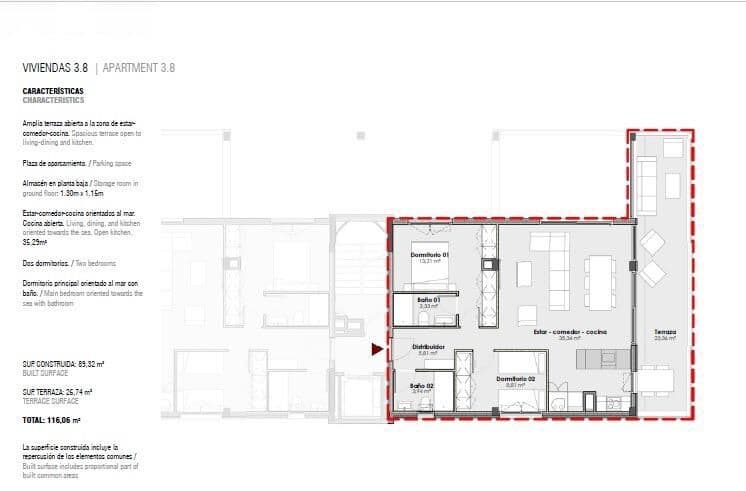 2 soveværelse Lejlighed til salg i Oliva med swimmingpool - € 252.000 (Ref: 9321793)