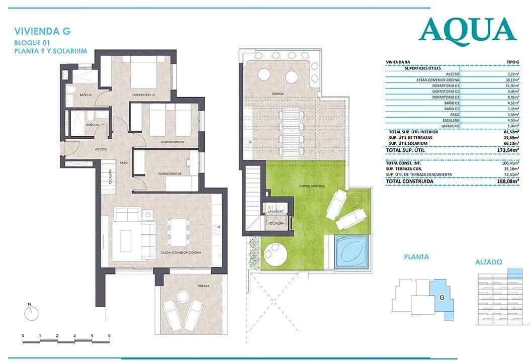 3 quarto Penthouse para venda em Calpe / Calp com piscina - 750 000 € (Ref: 9502615)